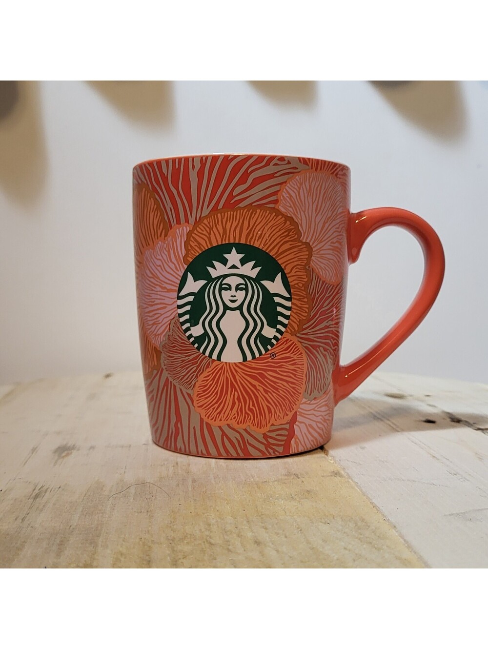 STARBUCKS 2021 Coral Mermaid Logo Coffee Mug Cup 10 Fluid Ounces Fl Oz